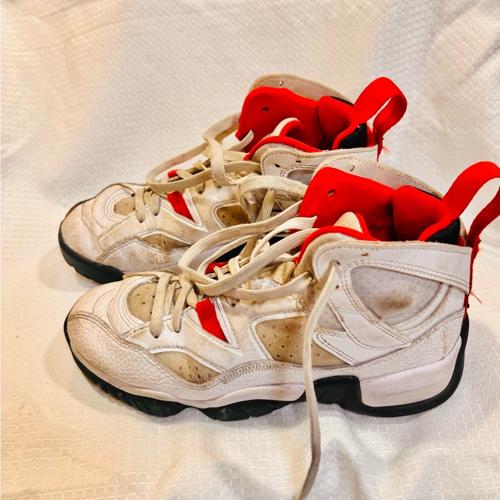 Kids High-Top Sneakers - Red and White